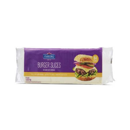 Slice Cheese Emborg Burger White 1kg